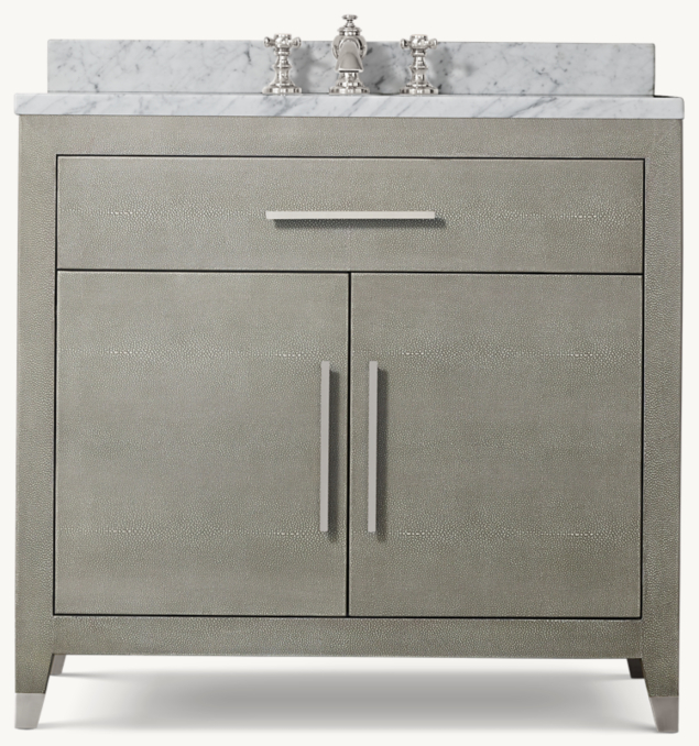 Front view of Graydon Shagreen Single Vanity 