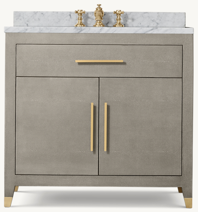 Front view of Graydon Shagreen Single Vanity 
