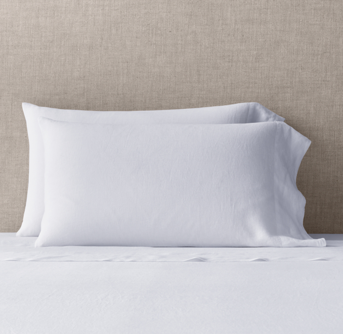 Italian UltraFine Lightweight Linen Pillowcases (Set of 2)