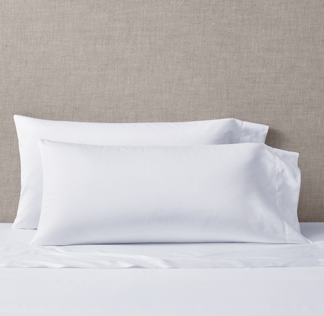 Italian 1000-Thread-Count Luxe Standard Sateen Pillowcases- natual (Set of 2)