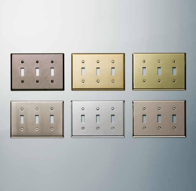 Metal Triple Switch Plate 