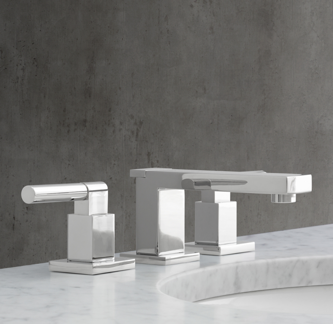 Modern Lever-Handle 8&#34; Widespread Low-Profile Faucet