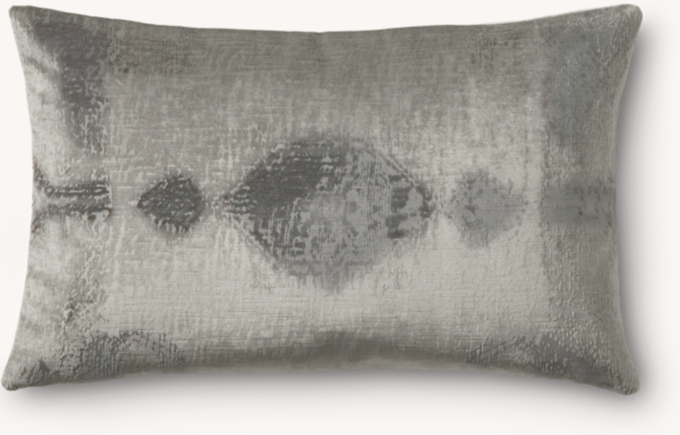 Velvet Oushak Diamond Pillow Cover - Lumbar