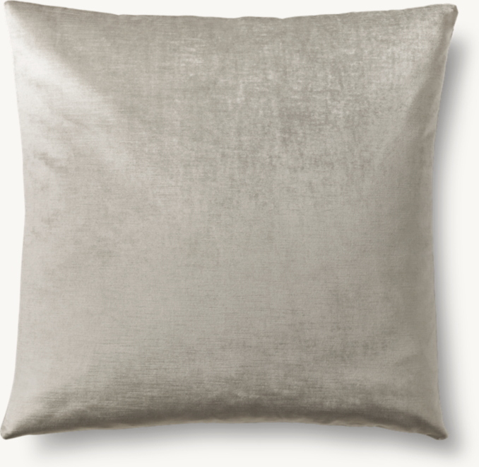 Overhead view of Velvet Oushak Solid Pillow Cover - Square 