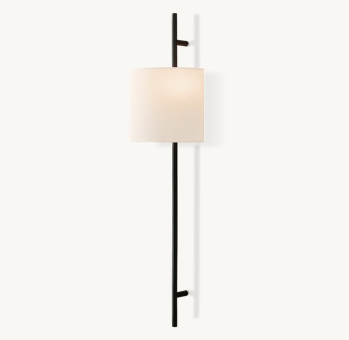 Vela Octagonal Bar Sconce - Round Shade