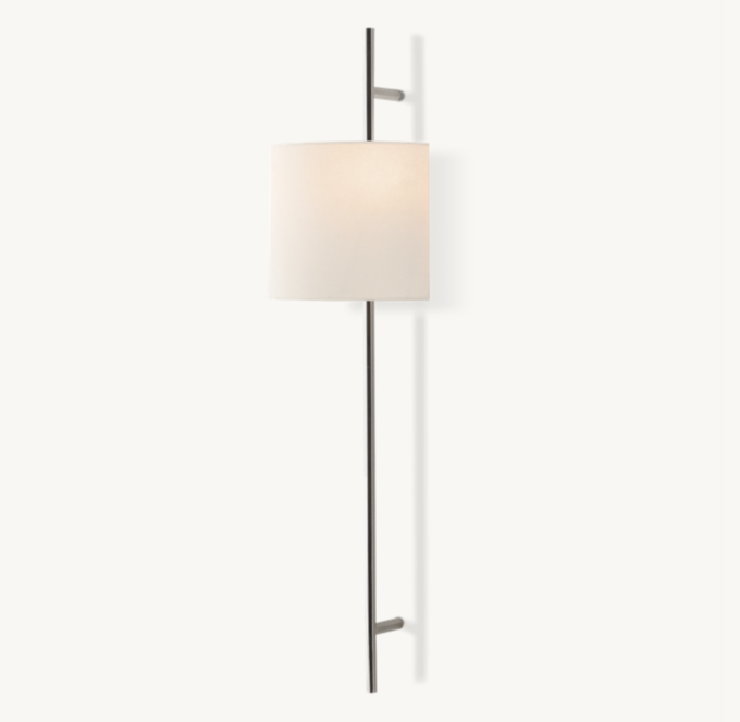 Vela Octagonal Bar Sconce - Round Shade