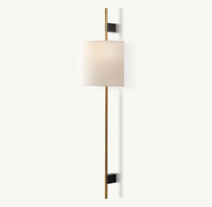 Vela Round Bar Sconce - Round Shade