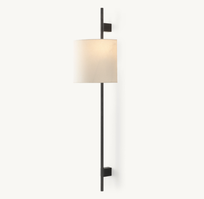 Vela Round Bar Sconce - Round Shade