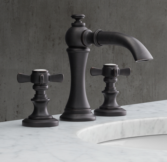 Lugarno Cross-Handle 8&#34; Widespread High-Profile Faucet