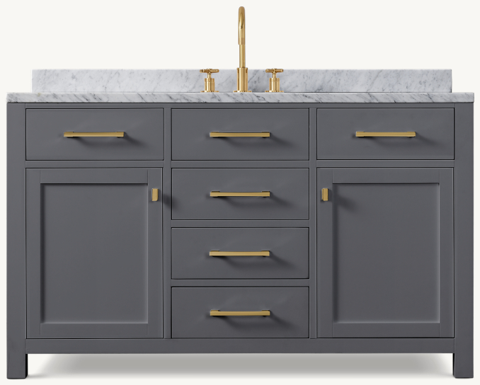 Front view of Hutton Single Extra-Wide Vanity 