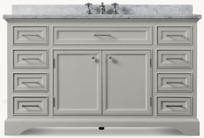 Kent 48 in. White Single Vanity Base Kent 48 in. White Single Vanity Base