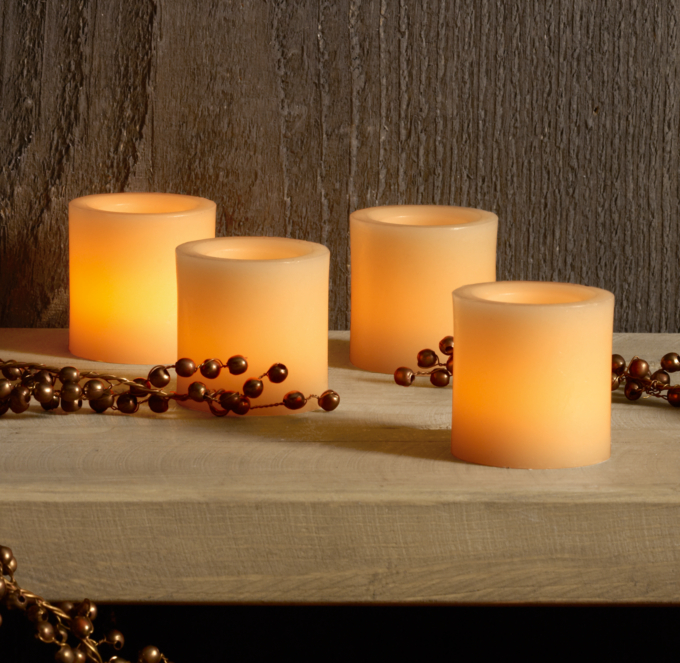 Wax Flameless Votives (set Of 4)