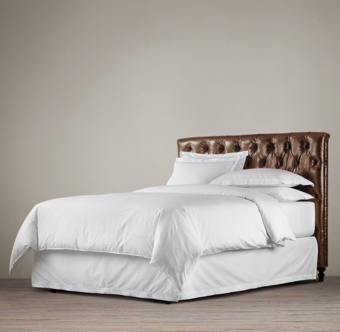 Chesterfield Leather Panel Headboard