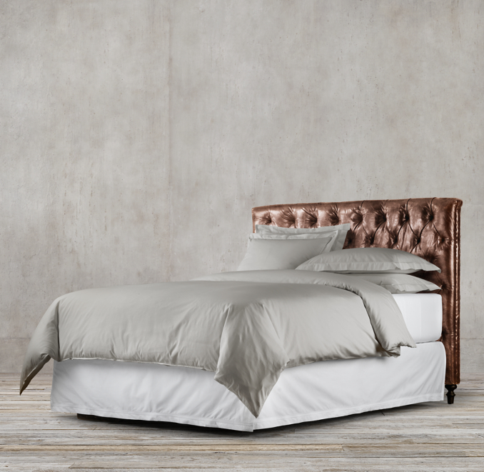 Chesterfield Leather Panel Headboard