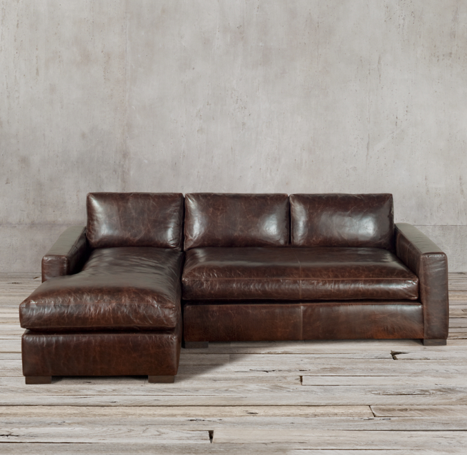 Preconfigured Maxwell Leather LeftArm Chaise Sectional