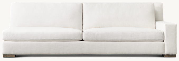 Front view of Parisian Track Arm Right-Arm Sofa 