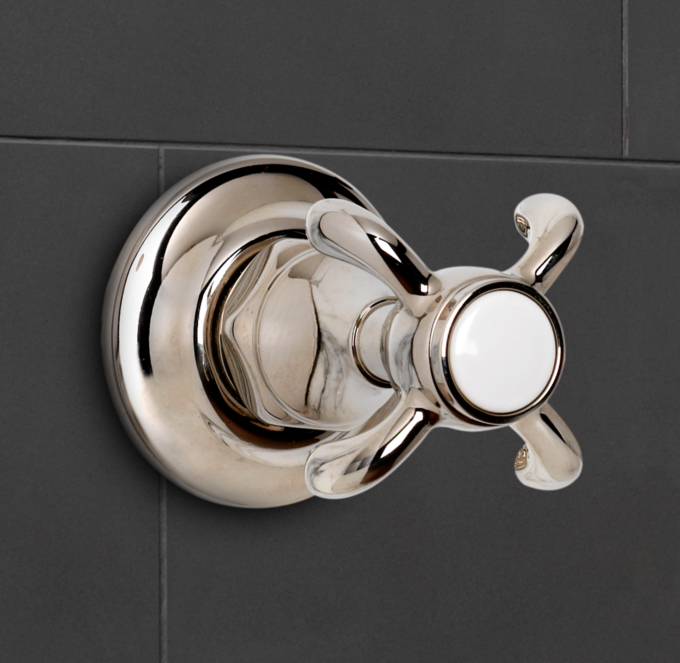 Bistro Cross-Handle Flow Control Valve & Trim Set for Thermostatic Systems