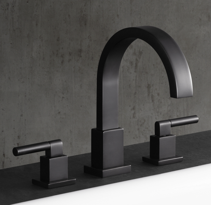 Modern Lever-Handle Deck-Mount Tub Fill