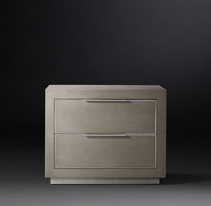 Cela Shagreen Closed Nightstand