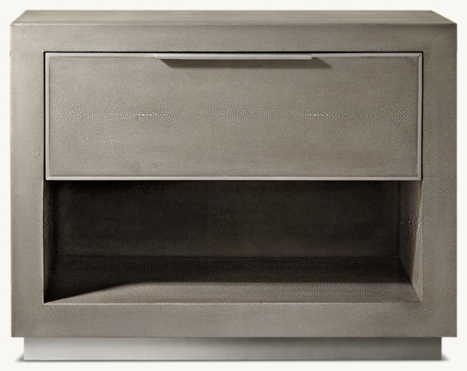 Cela Shagreen Open Nightstand
