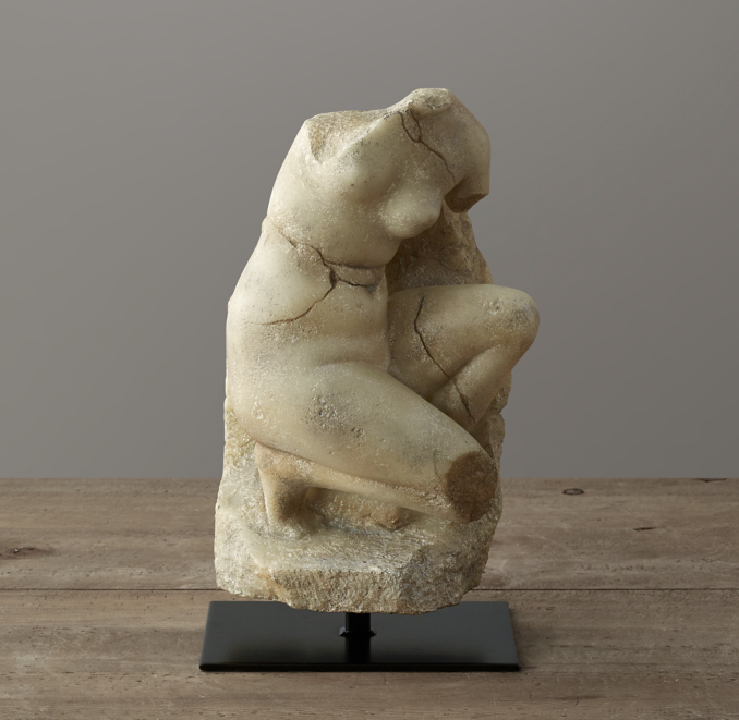 Aphrodite Sculpture Fragment Kneeling