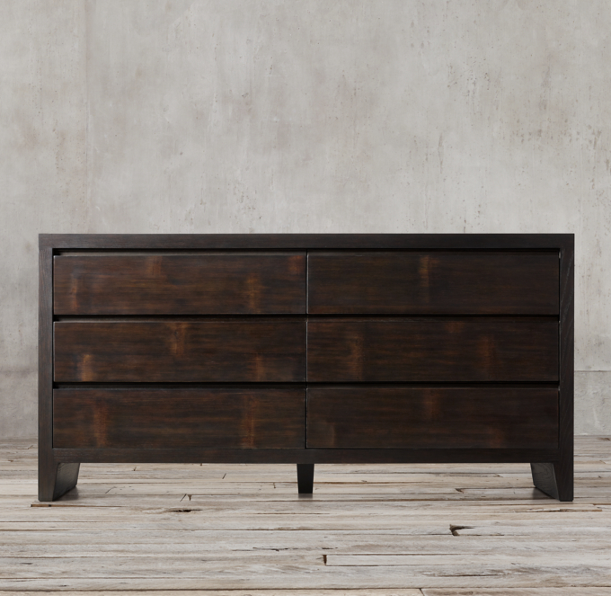 Wyeth Split Bamboo 6Drawer Dresser