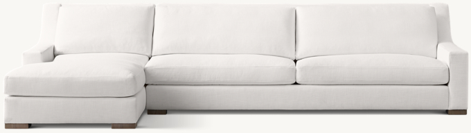 Parisian Classic Slope Arm Left-Arm Sofa-Chaise Sectional