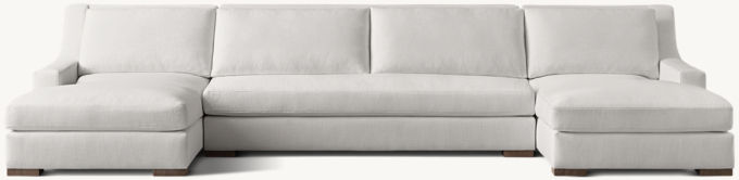Parisian Classic Slope Arm U-Chaise Sectional