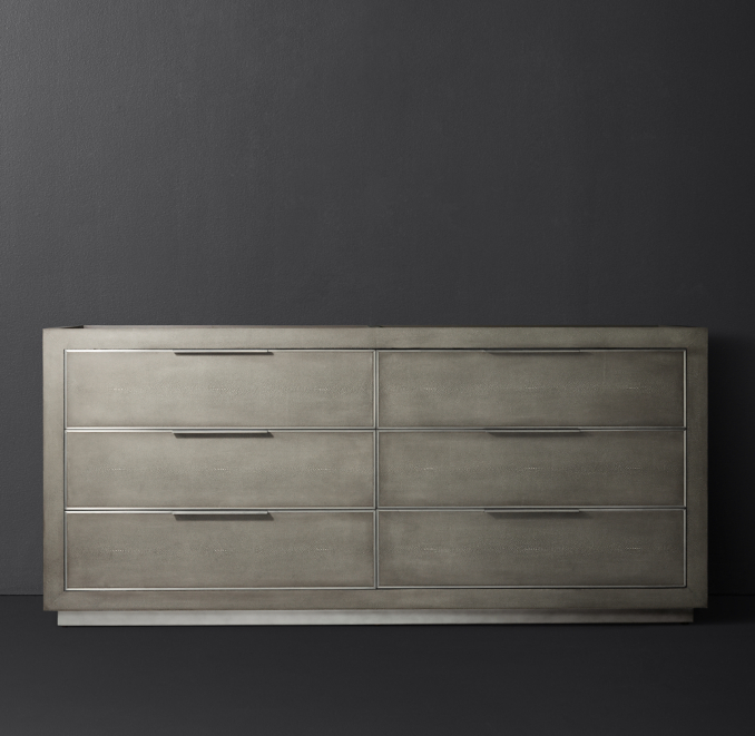 Cela Shagreen Double Vanity Base