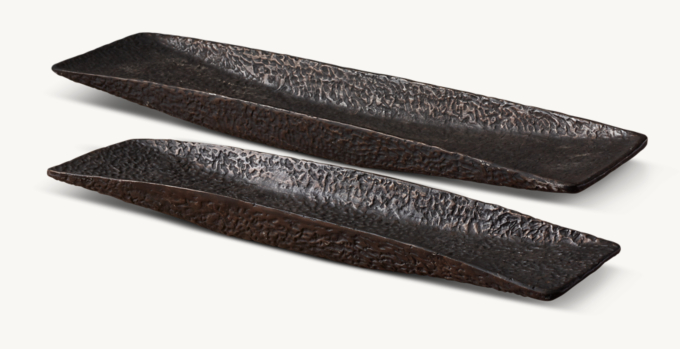 Cast Metal Textured Trough