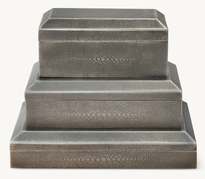 Etched Brass Shagreen Box