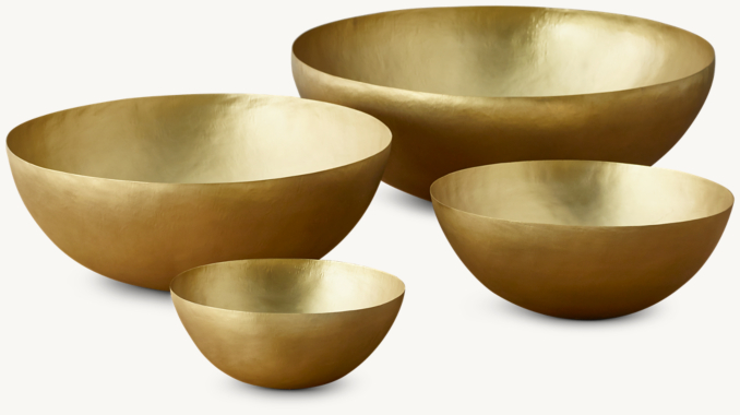 Front view of Hand-Hammered Bowl 