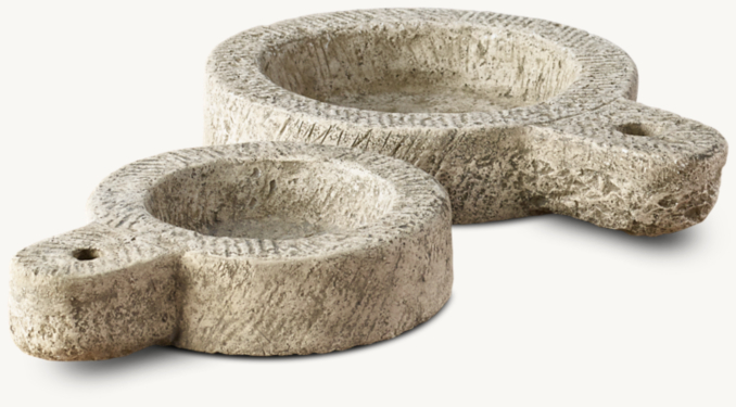 Weathered Stone Grinding Bowl | RH