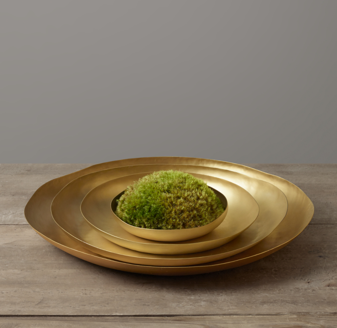 Sculptural Brass Platter