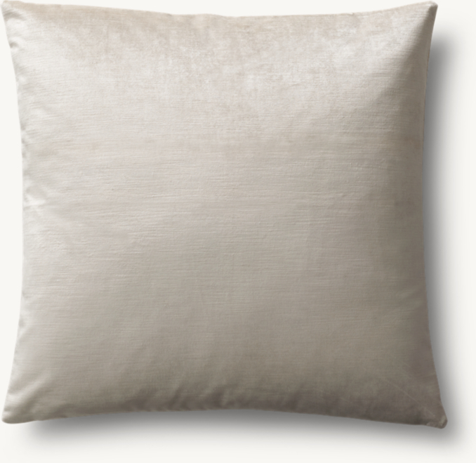 Overhead view of Velvet Oushak Solid Pillow Cover - Square 