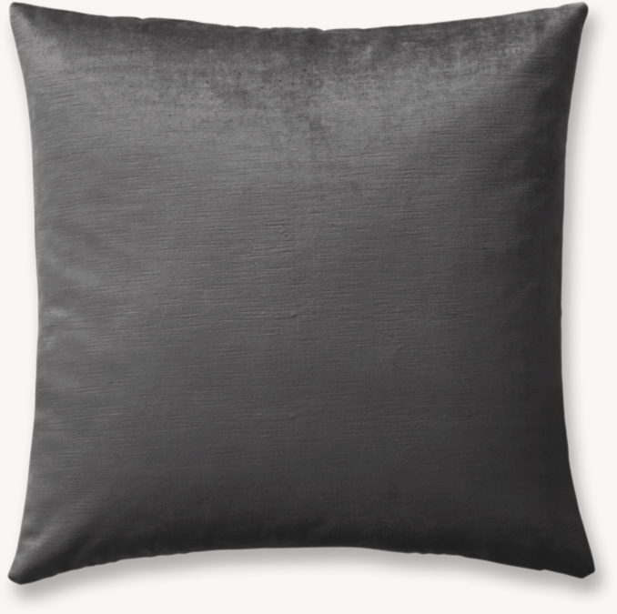 Overhead view of Velvet Oushak Solid Pillow Cover - Square 