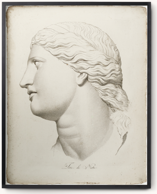 18th C. Engraving of Ancient Greek Sculpture 1