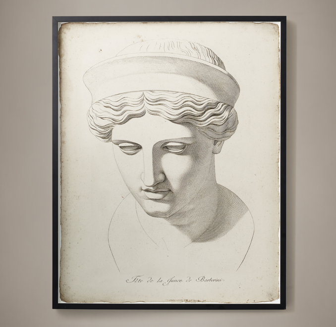18th C. Engraving of Ancient Greek Sculpture 2