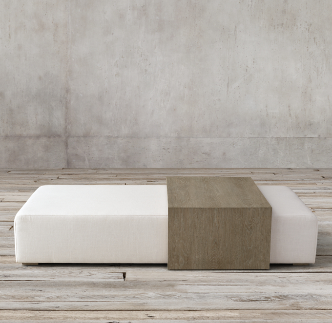 Bridge Fabric Coffee Table Ottoman