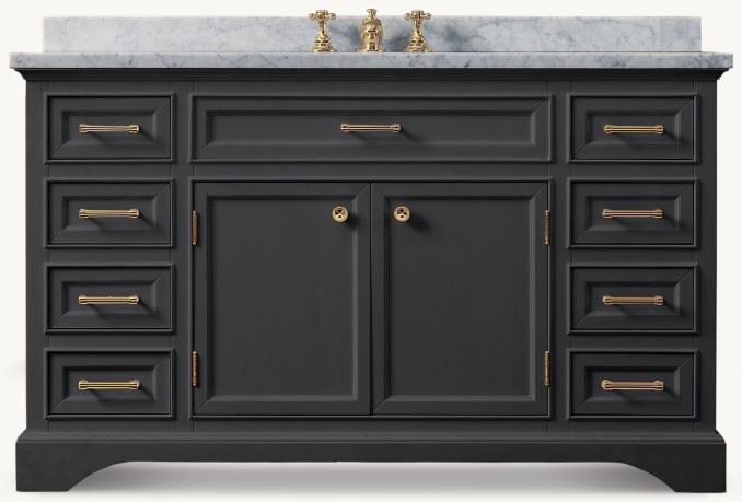Front view of Kent Single Extra-Wide Vanity 