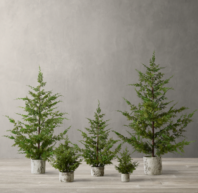 Faux Juniper Potted Tree Collection