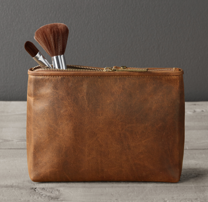 Italian Leather Cosmetic Case