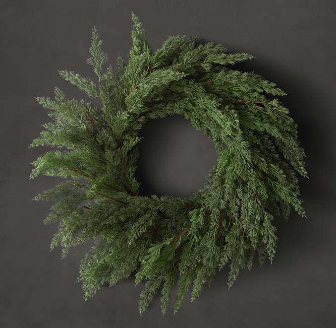 Faux Juniper Wreath