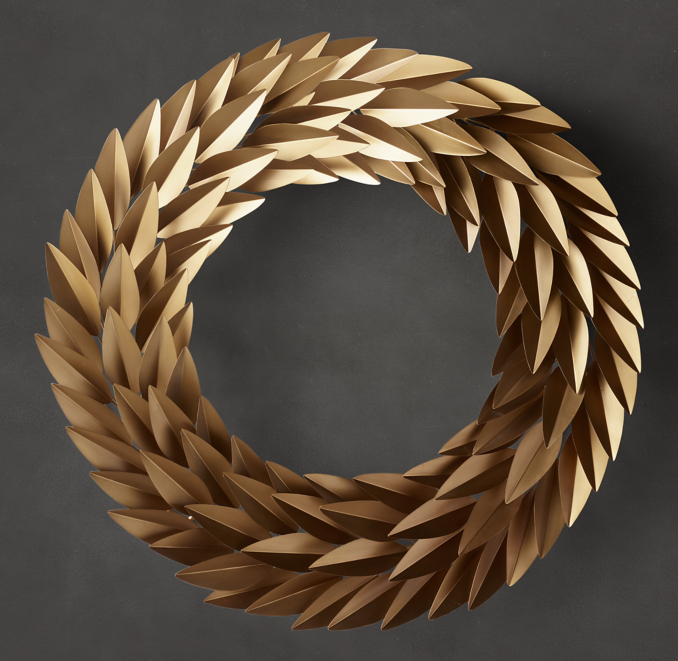 Laurel Leaf Wreath Brass