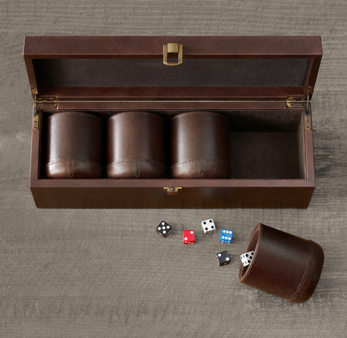Leather Dice Cup Set