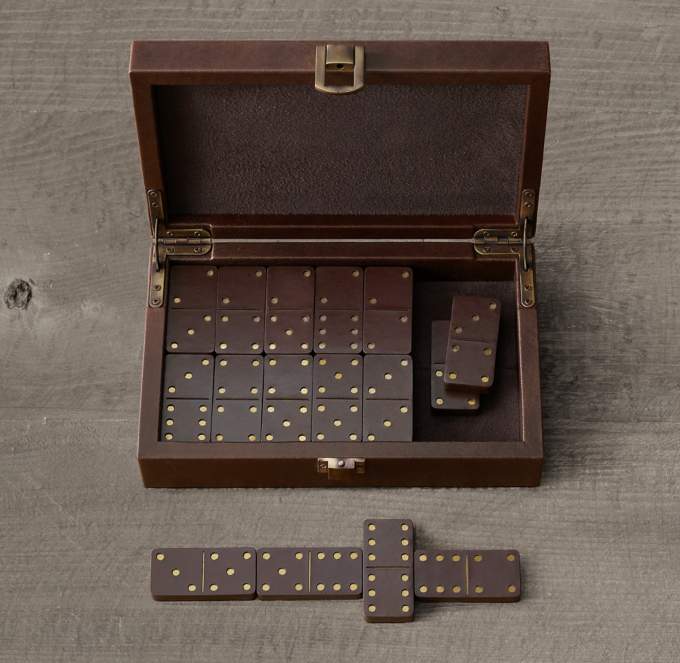 Leather Dominoes Set