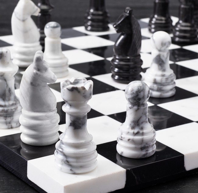Marble chess set, 'Worthy Match