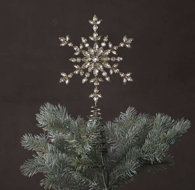 Front view of Victorian Snowflake Flower Tree Topper 