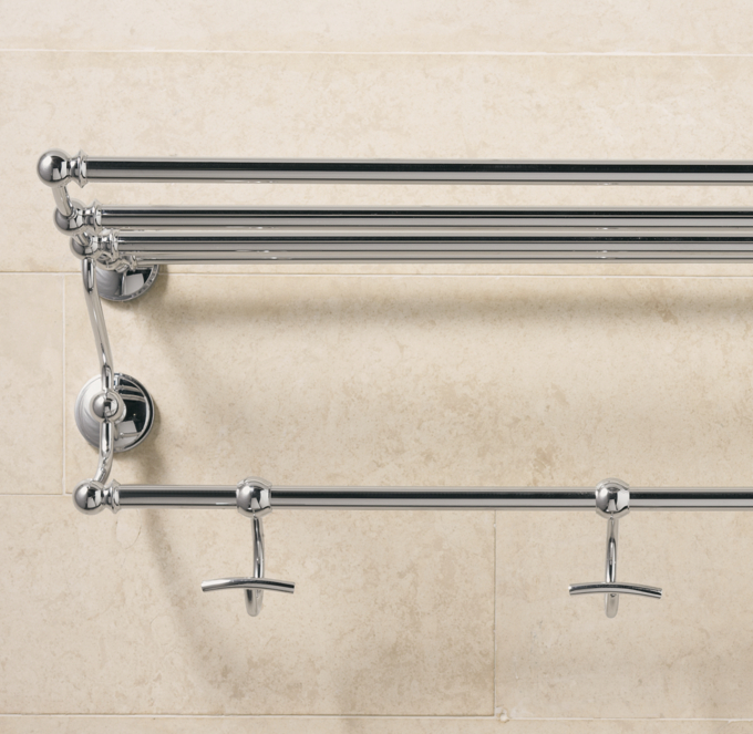 Chrome train discount rack towel shelf