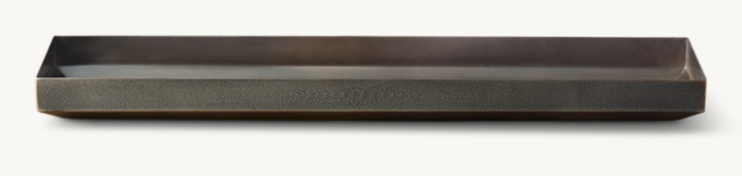 Etched Brass Shagreen Trough